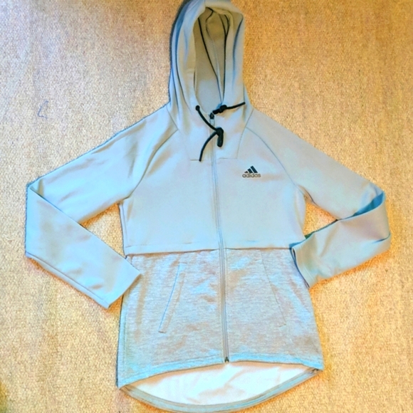 Women's Adidas Climawarm  full zip sweatshirt hoodie - Picture 1 of 6